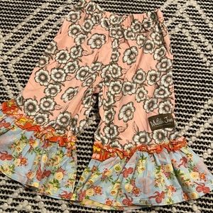 Matilda Jane ruffle wide-leg pants, size 4 toddler